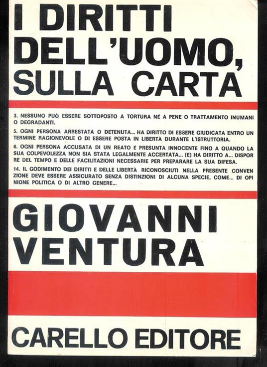 I Diritti Dell'Uomo Sulla Carta Giovanni Ventura Di: Giovanni Ventura - copertina