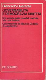 Governabilità e democrazia diretta