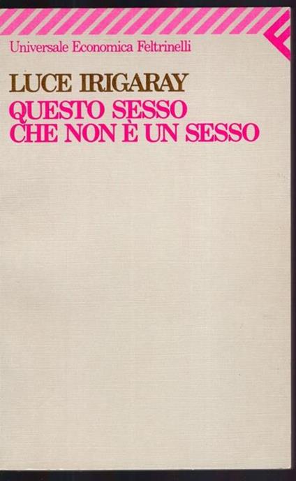 Questo sesso che non è un sesso. Sulla condizione sessuale, sociale e culturale delle donne - Luce Irigaray - copertina