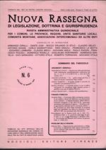 Nuova Rassegna Di Legislazione, Dottrina E Giurisprudenza N. 6 Del 1984 Rivista Amministrativa Quindicinale