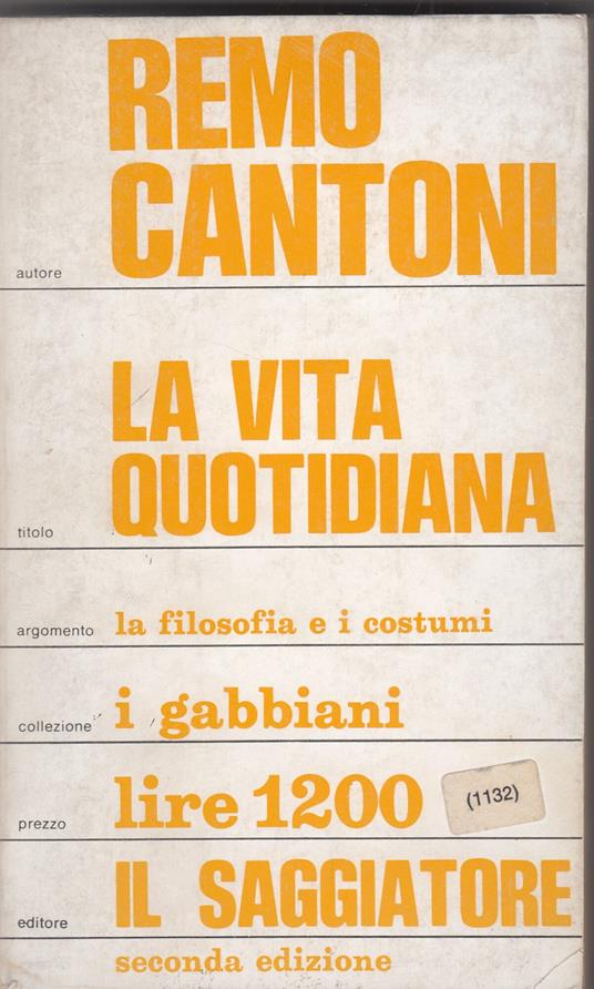 La vita quotidiana - Remo Cantoni - copertina