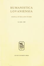 Humanistica lovaniensia. Journal of neo-latin studies v. 49, 2000