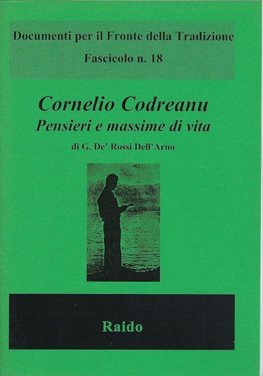 Cornelio Codreanu. Pensieri e massime di vita - copertina