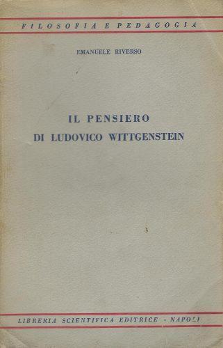 Il pensiero di Ludovico Wittgenstein - Emanuele Riverso - copertina