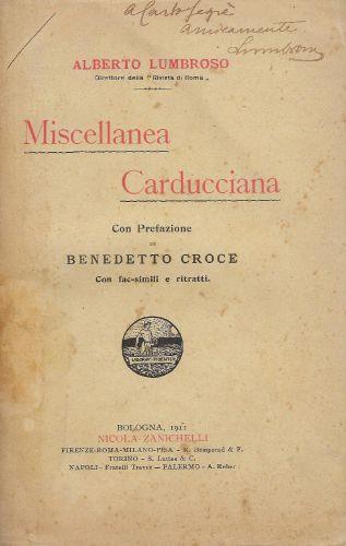 Miscellanea Carducciana - Alberto Lumbroso - copertina