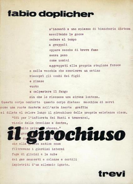 Il girochiuso - Fabio Doplicher - copertina