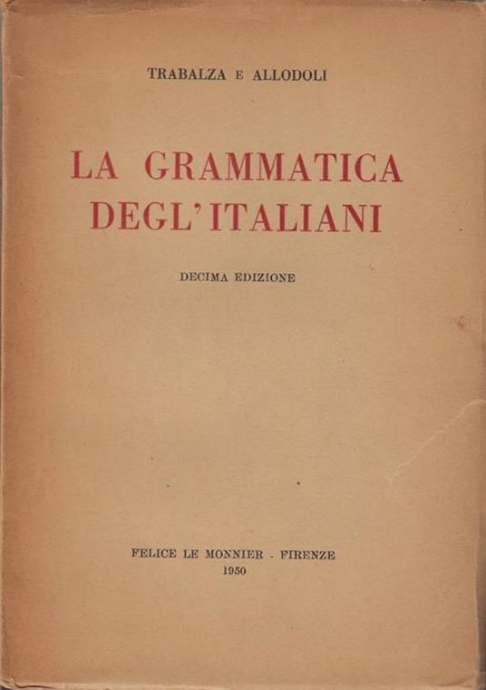 La grammatica degl'italiani - copertina