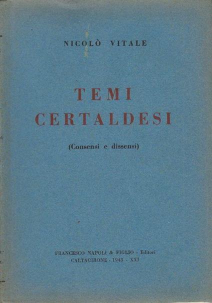 Temi certaldesi ( Consensi e dissensi) - copertina