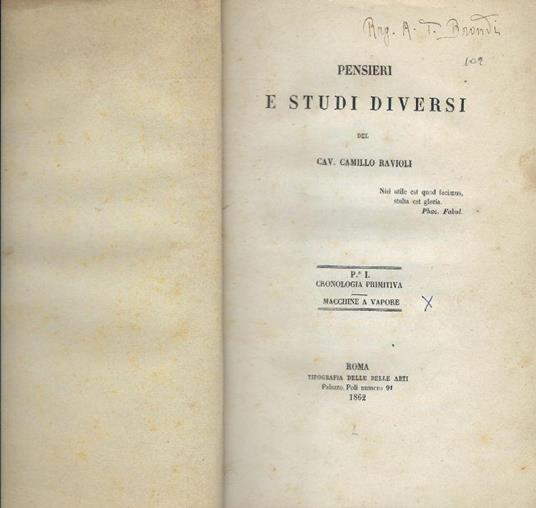 Pensieri e studi diversi - copertina