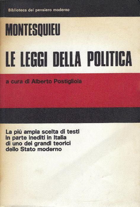 Le leggi della politica - Charles L. de Montesquieu - copertina