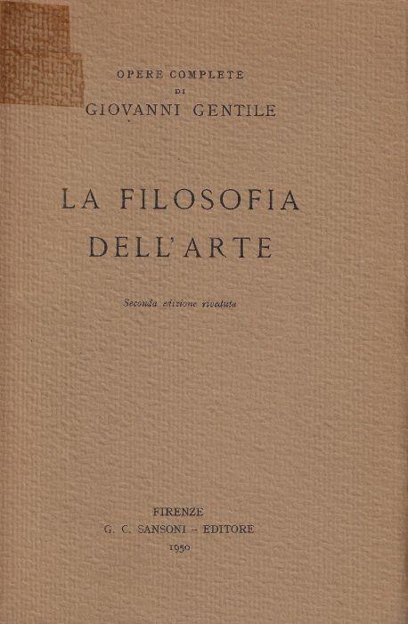 La filosofia dell'arte - Giovanni Gentile - copertina