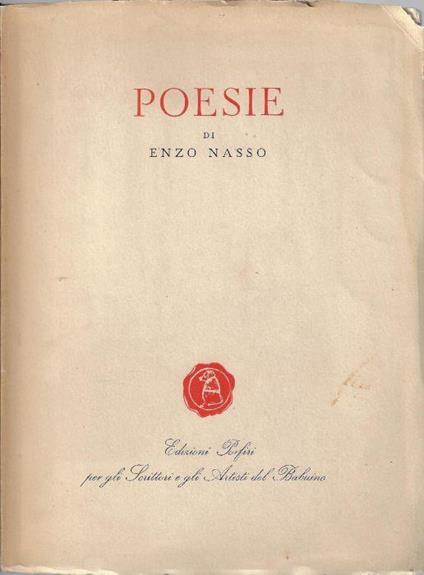 Poesie - Enzo Nasso - copertina