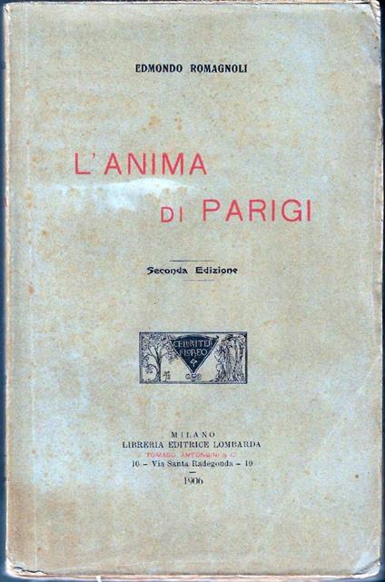 L' anima di Parigi - Edmondo Romagnoli - copertina