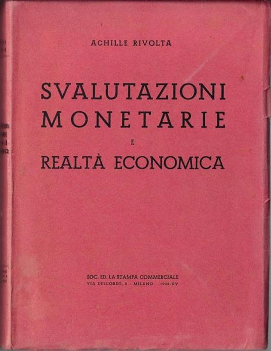 Svalutazioni monetarie e realtà economica secondo Sir Henry Strakosch - copertina