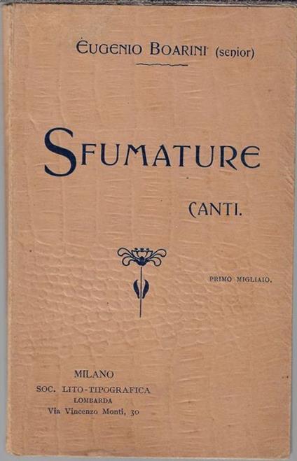 Sfumature : Canti - Eugenio Barisoni - copertina