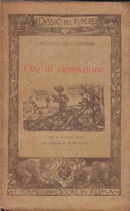 Ore di ricreazione - Lodovico Guicciardini - copertina