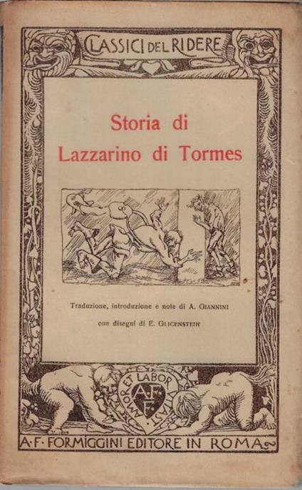 Storia di Lazzarino di Tormes - S. N. - copertina