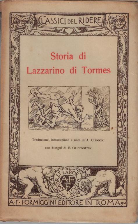 Storia di Lazzarino di Tormes - S. N. - copertina