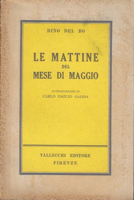 Le mattine del mese di maggio - Dino Del Bo - copertina