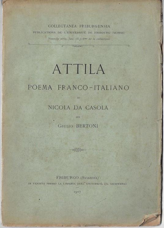 Attila, poema franco-italiano - copertina