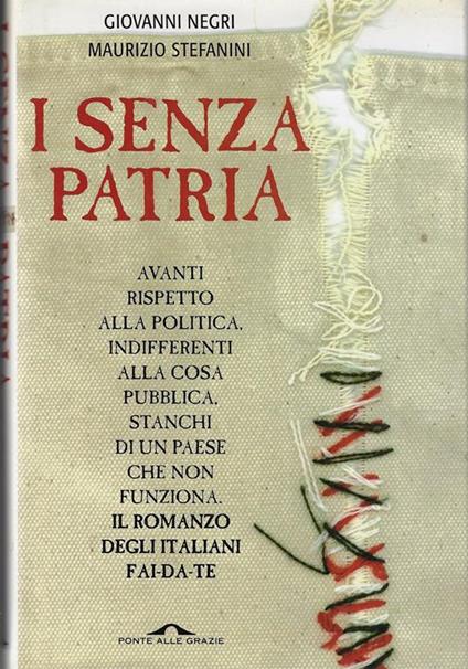 I senza patria - Giovanni Negri - copertina