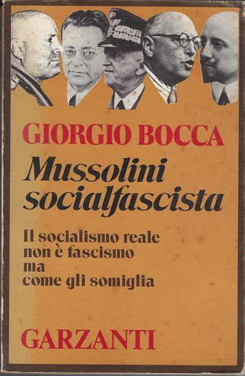 Mussolini socialfascista - Giorgio Bocca - copertina