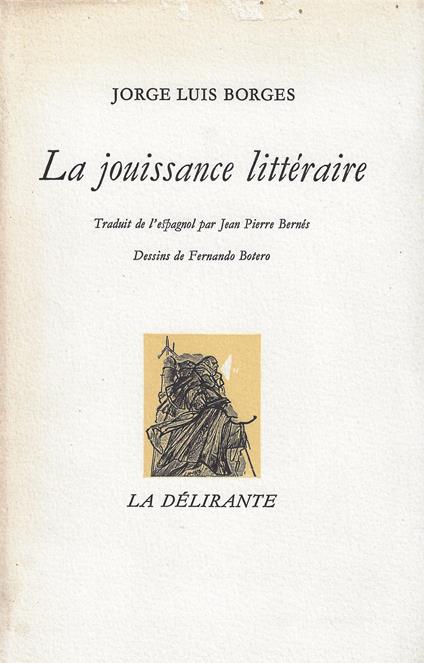 La Jouissance Littèraire - Jorge Luis Borges - copertina