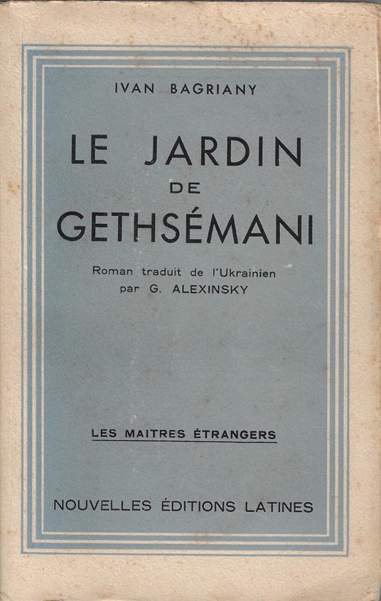 Le jardin de Gethsémani - copertina