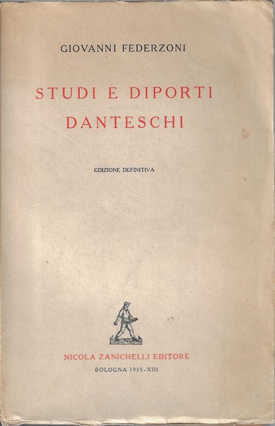 Studi e diporti danteschi - Giovanni Federzoni - copertina