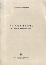 De pestilentia : la peste di Milano del 1630