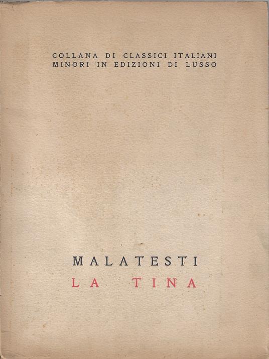 La Tina - Antonio Malatesti - copertina