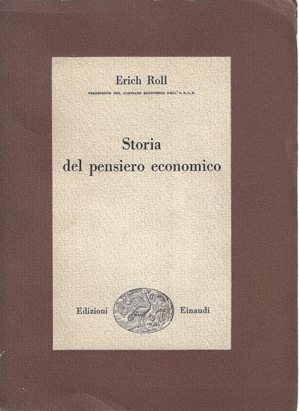 Storia del pensiero economico - Eric Roll - copertina