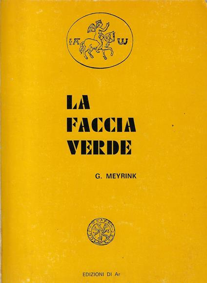 La faccia verde - Gustav Meyrink - copertina