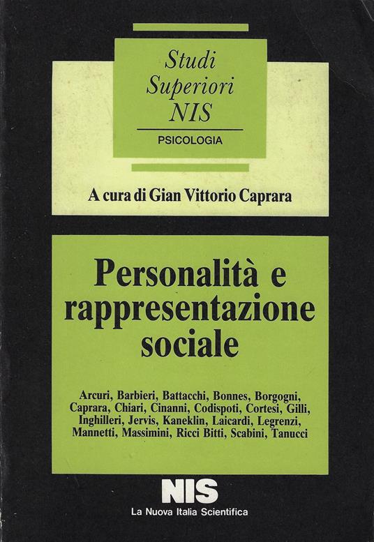 Personalità e rappresentazione sociale - copertina