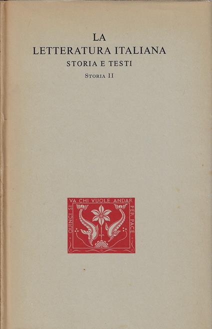 Storia letteraria del Trecento - Natalino Sapegno - copertina