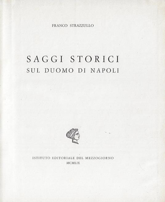 Saggi storici sul Duomo di Napoli - Franco Strazzullo - copertina