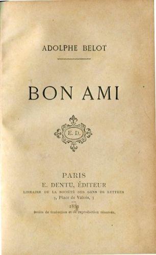 Bon ami - Adolphe Belot - copertina