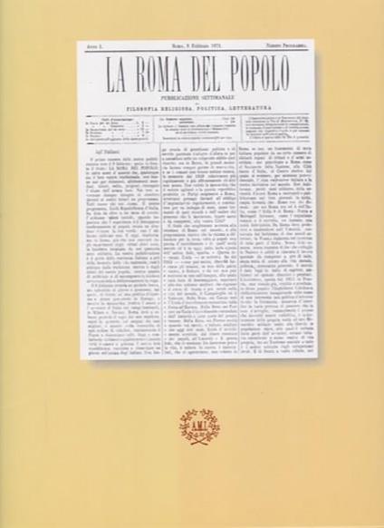 La Roma del Popolo (1871 - 1872) - copertina