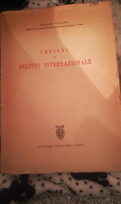 Lezioni Di Diritto Internazionale. Parte I - Tomaso Perassi - copertina