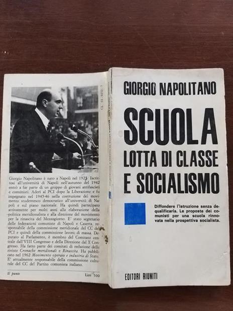 Scuola lotta di classe e socialismo - Giorgio Napolitano - copertina