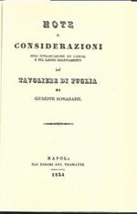 Note e considerazioni sull'affrancamento de canoni e sul libero coltivamento del Tavoliere delle Puglie