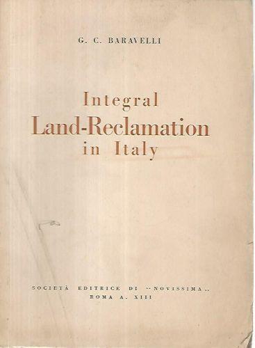 Integral land reclamation in Italy - Mario Missiroli - copertina