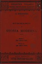 Sommario di storia moderna. Parte I^ (dal 1492 al 1648)