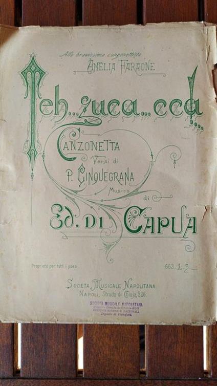 Teh zuca... cca! Canzonetta - Giovanni Di Capua - copertina