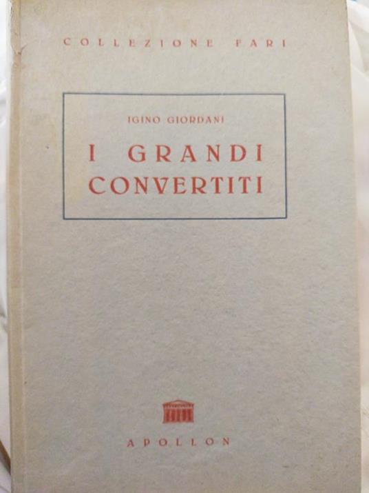 I grandi convertiti - Igino Giordani - copertina