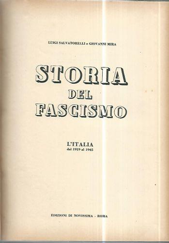 Storia del fascismo - Luigi Salvatorelli - copertina