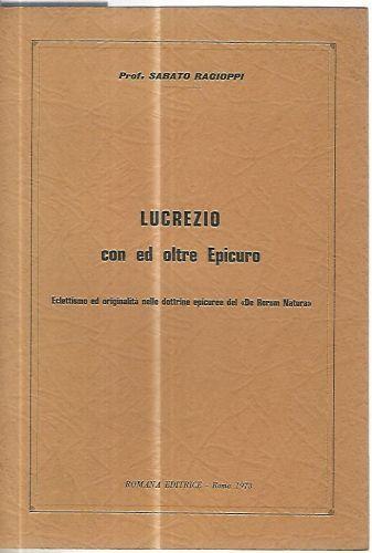 Lucrezio con ed oltre Epicuro - Sabato Racioppi - copertina