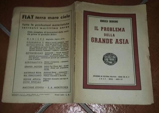 IL Problema Della Grande Asia - Enrico Bonomi - copertina