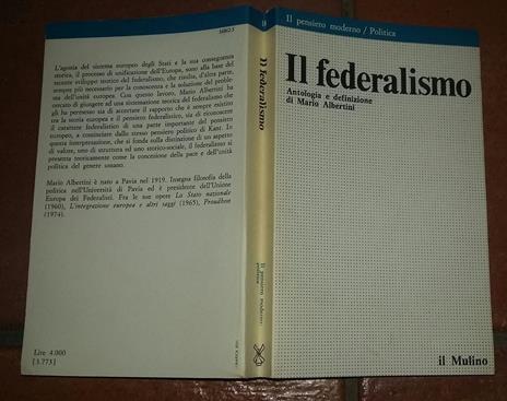 Il federalismo - Mario Albertini - copertina