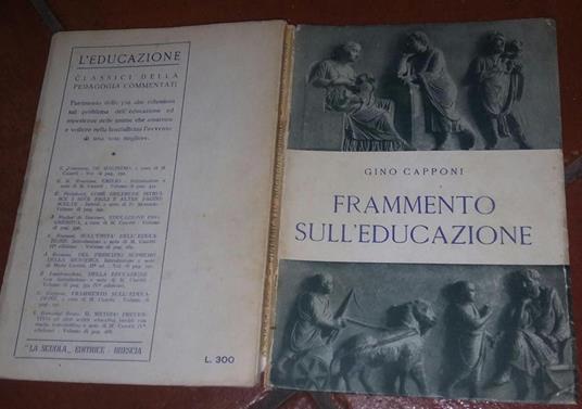 Frammento sull'educazione - Gino Capponi - copertina